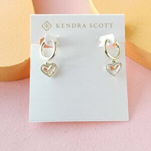 Kendra Scott - Ari Heart Dichroic Glass Gold Earrings - NEW